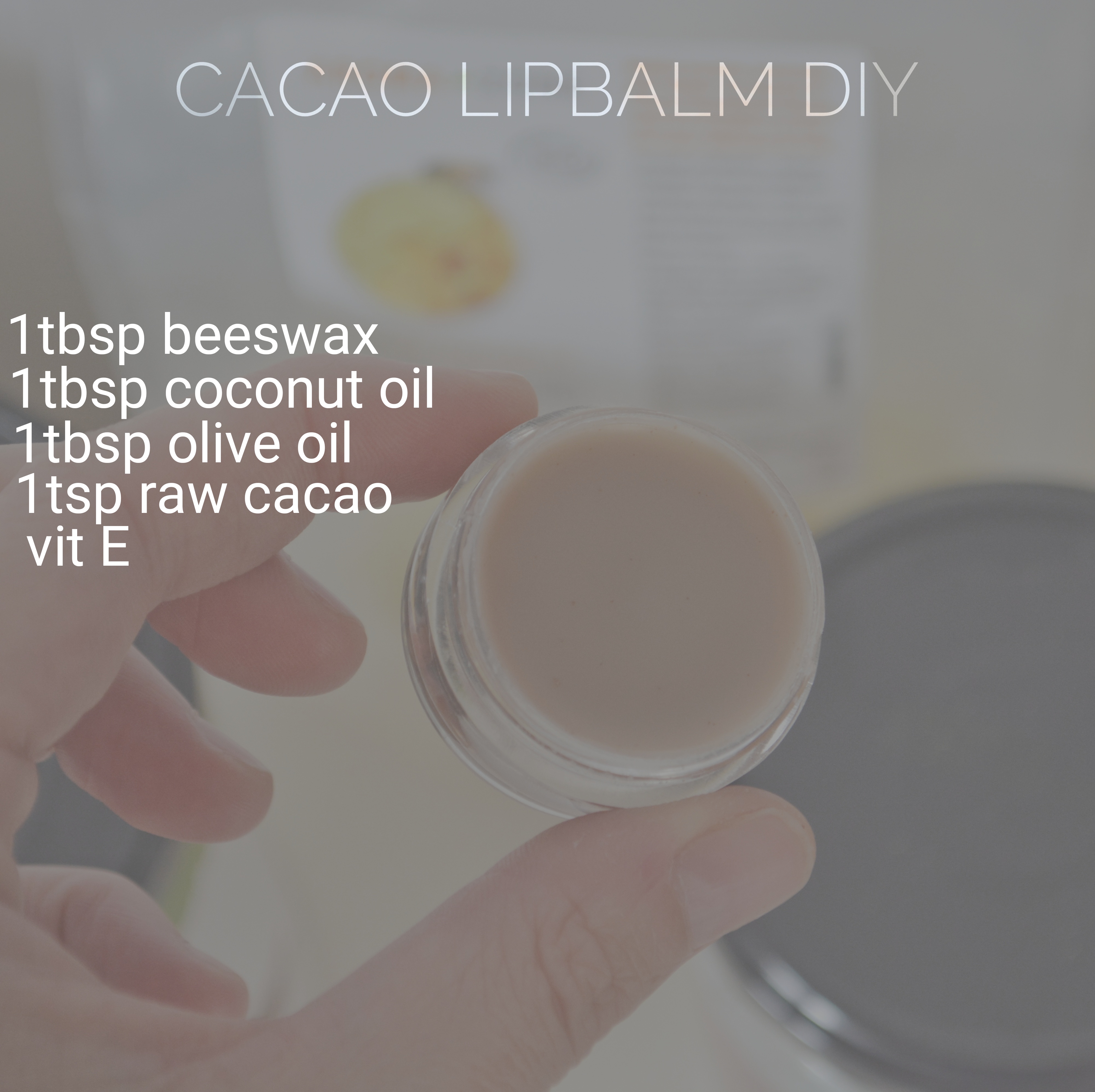Diy cacao lip balm