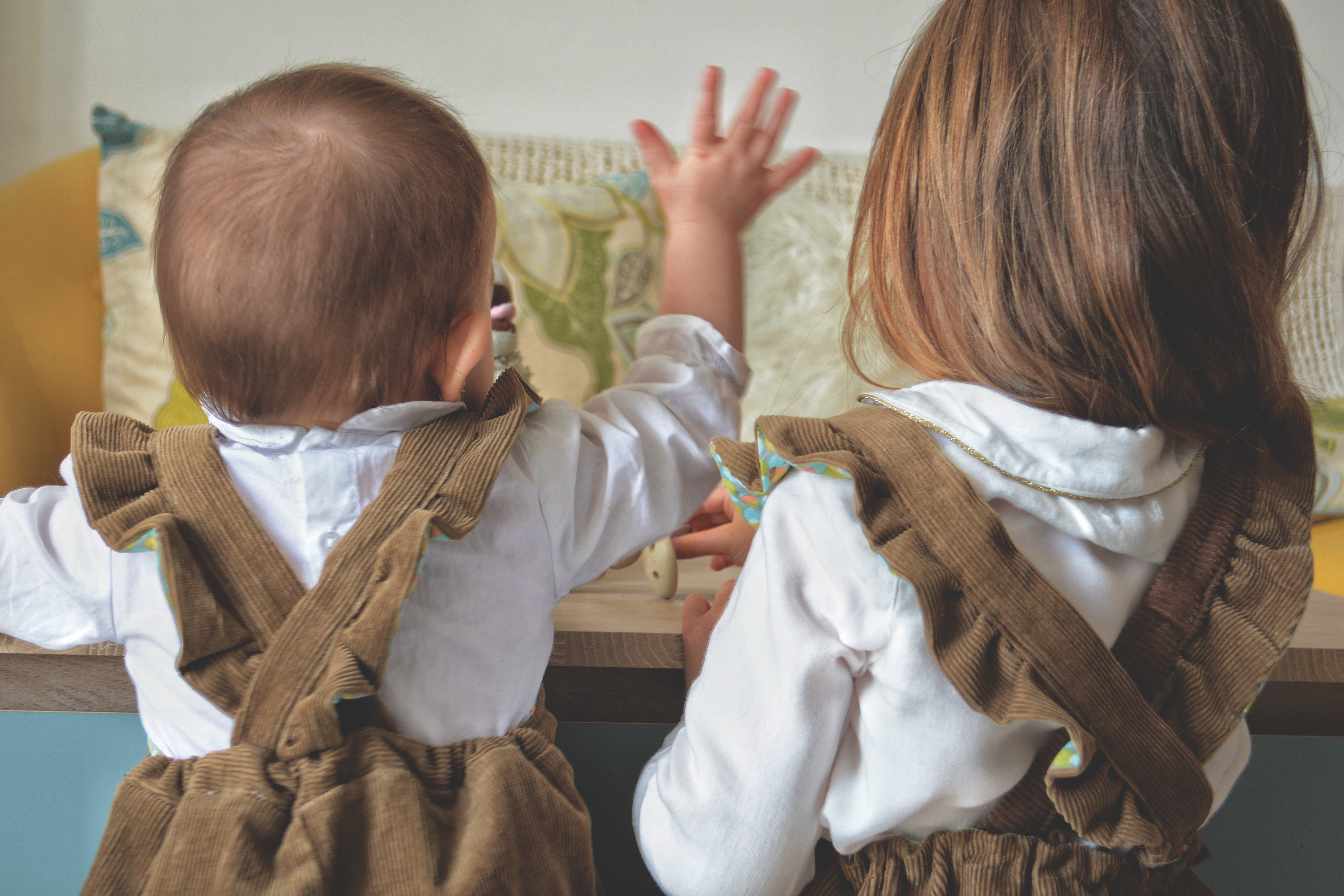 Upcycled kids overalls