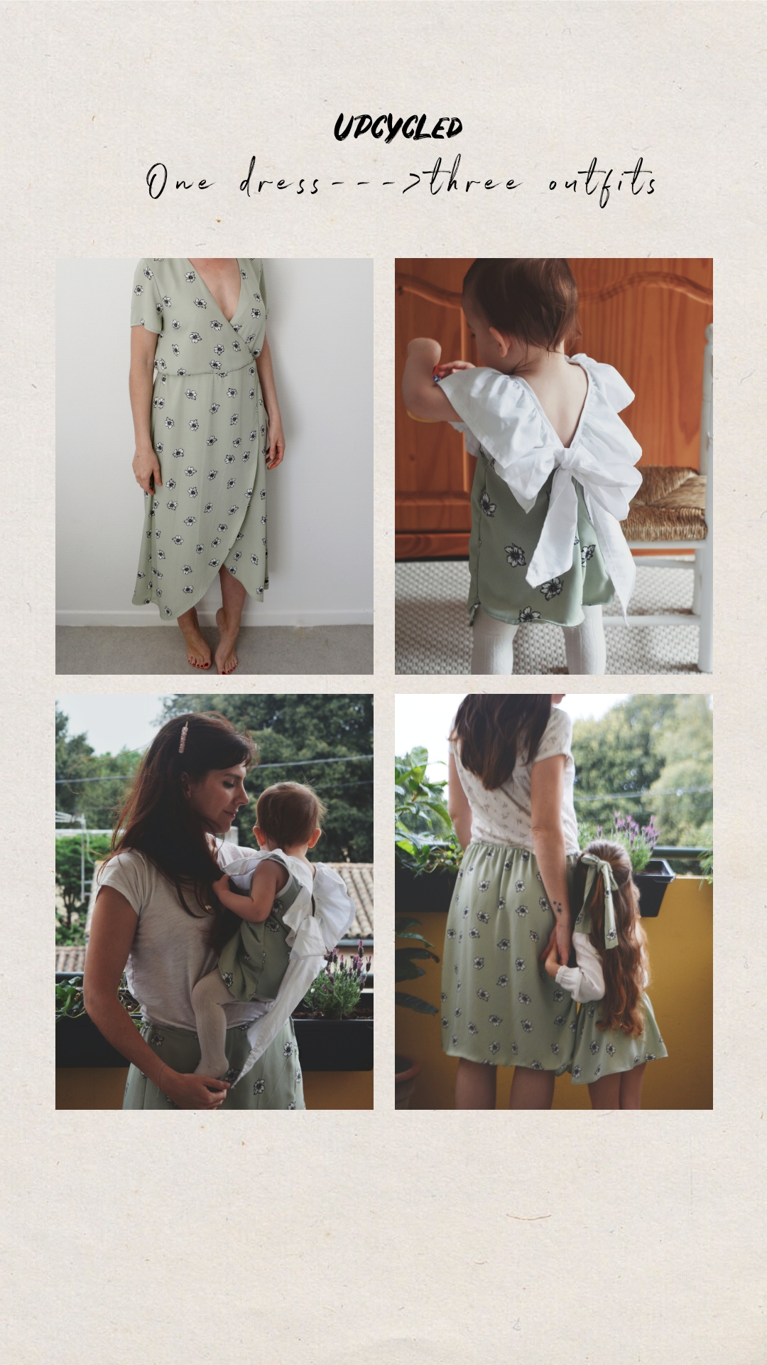 Upcycled matching outfits