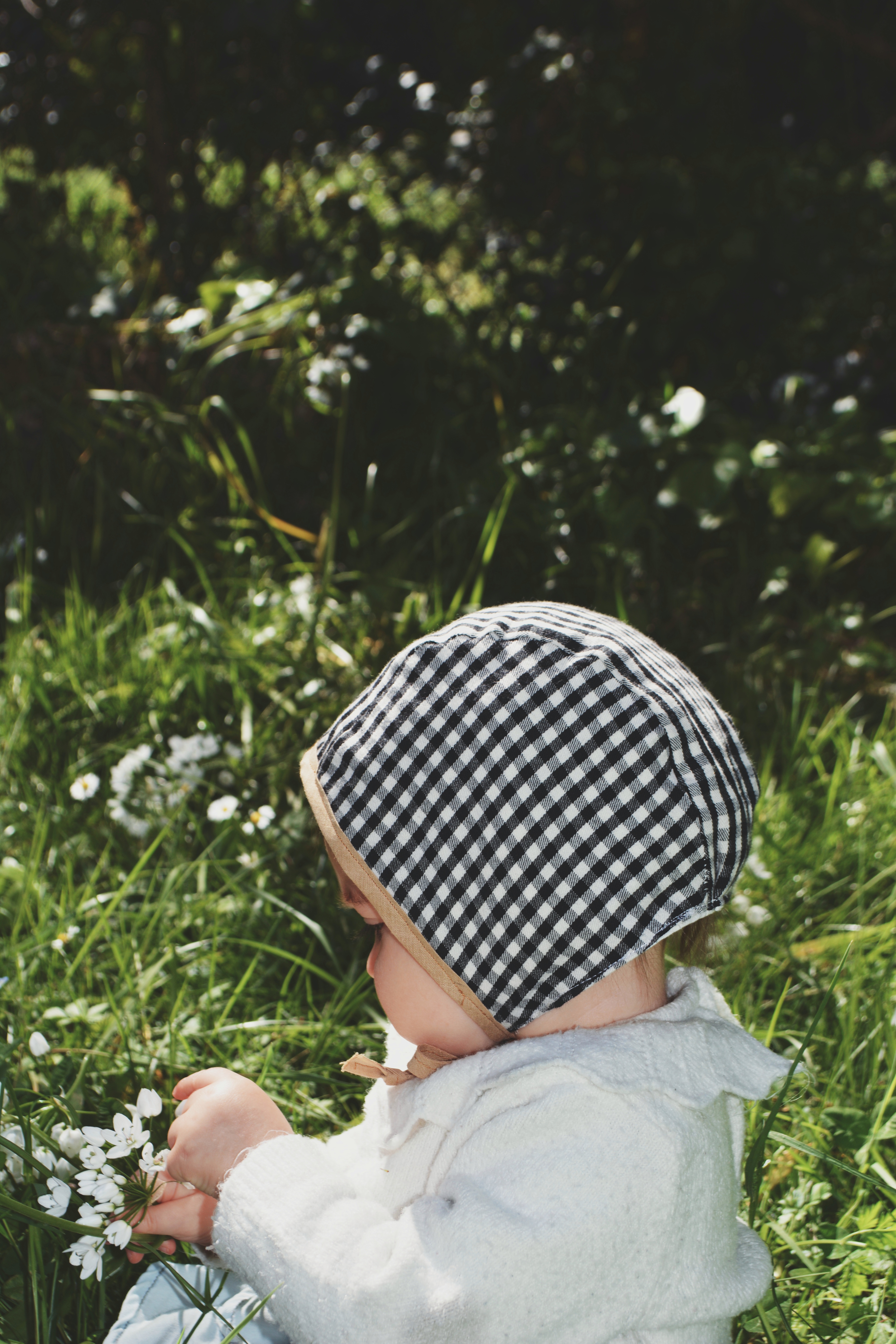 Upcycled baby bonnet