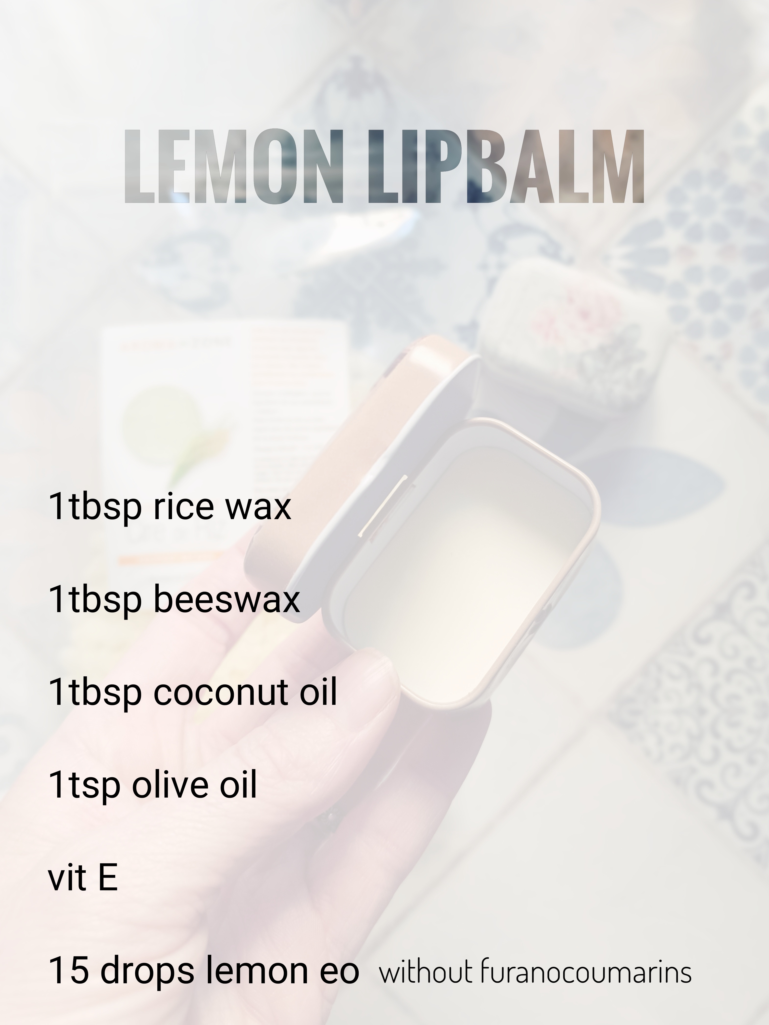 Lemon lip balm