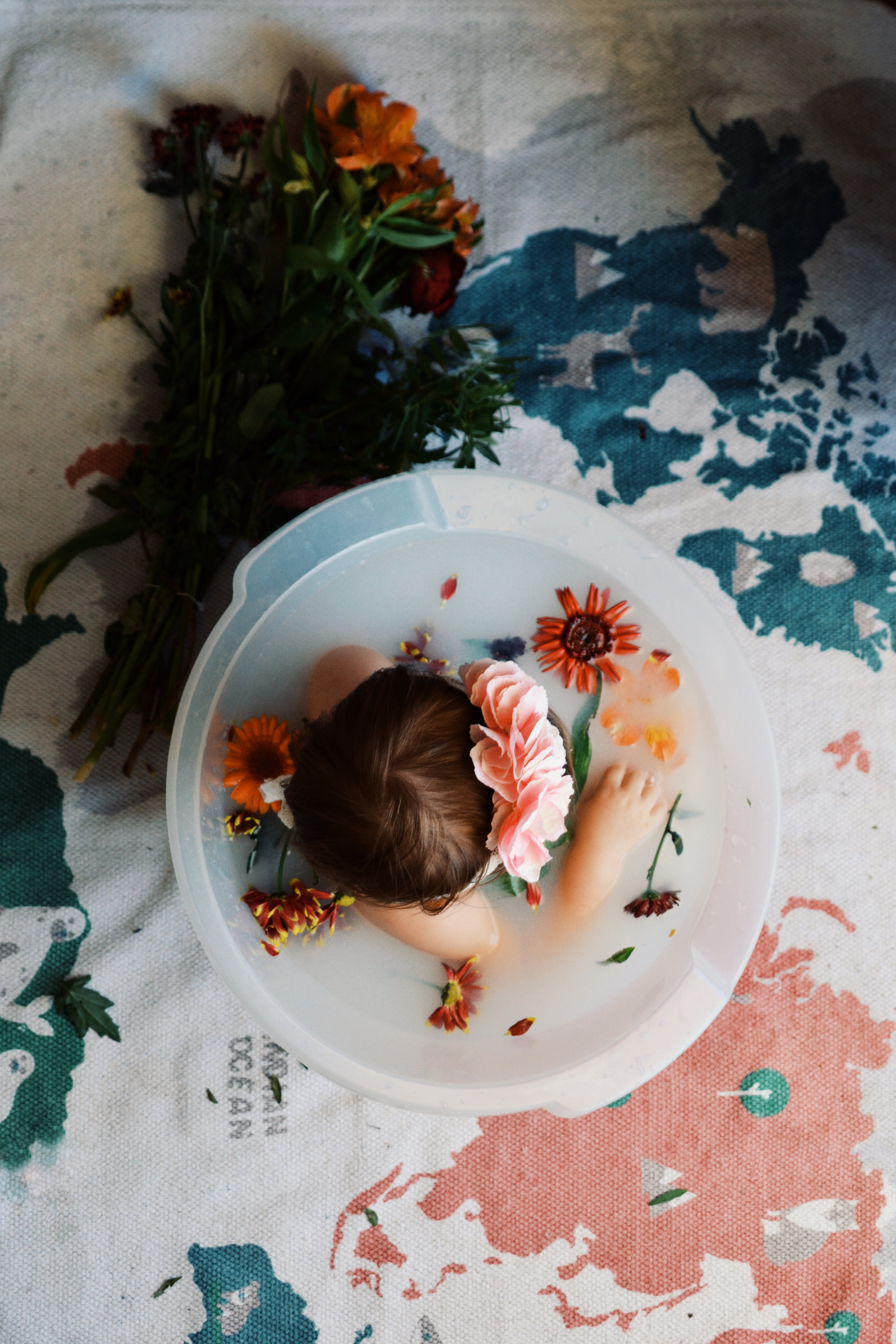 Baby milk bath