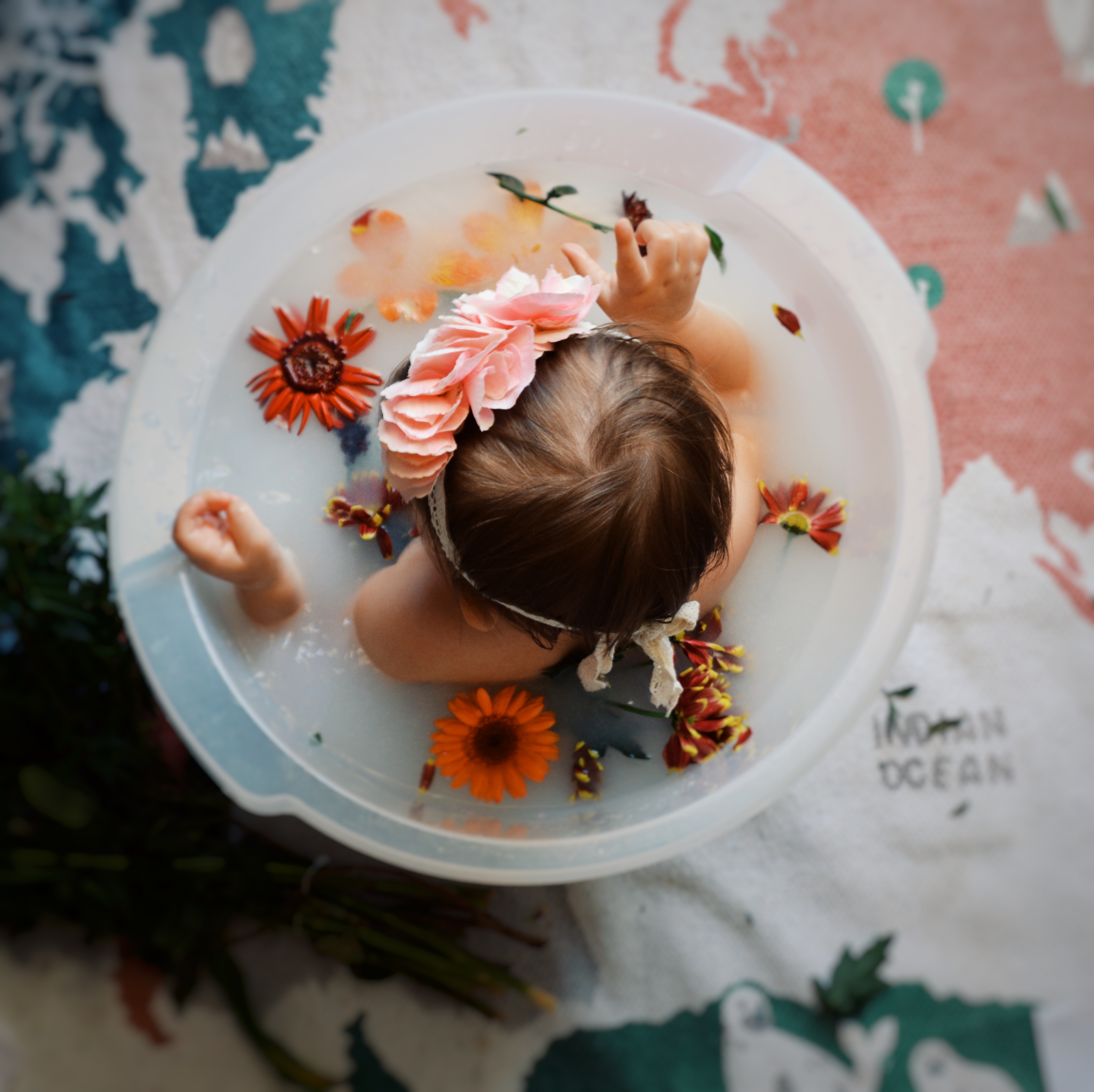 Baby milk bath
