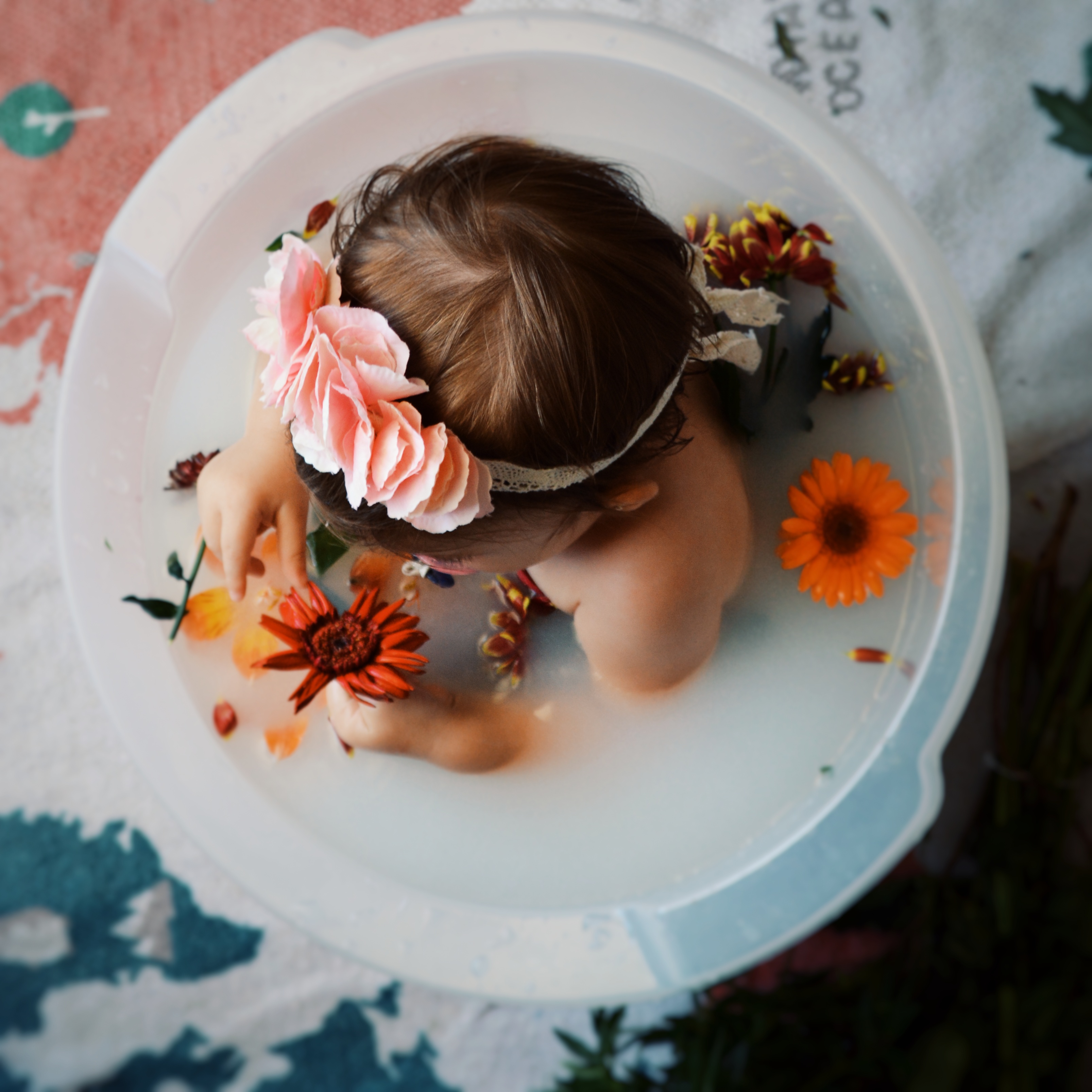 Baby milk bath