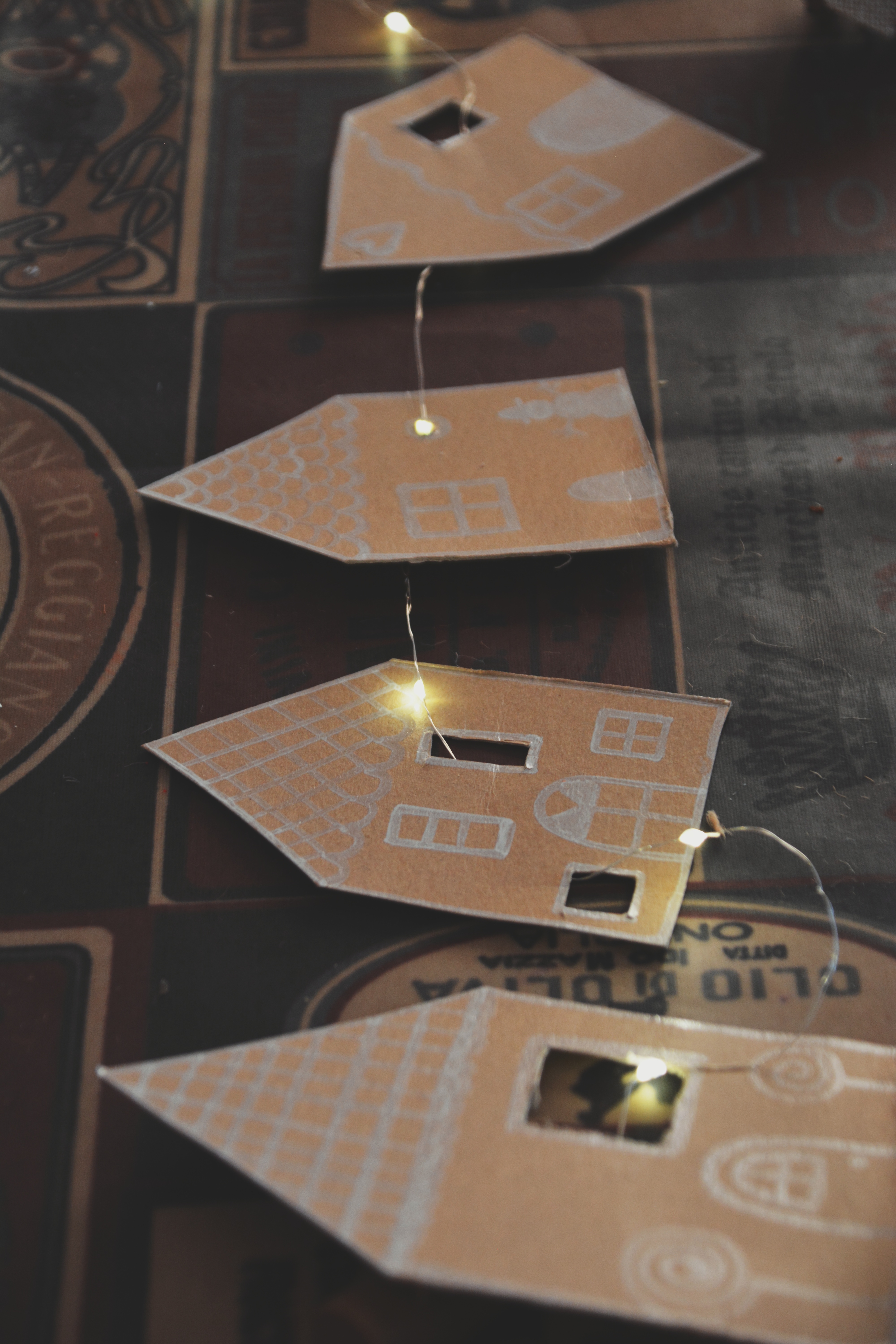 Christmas cardboard garlands
