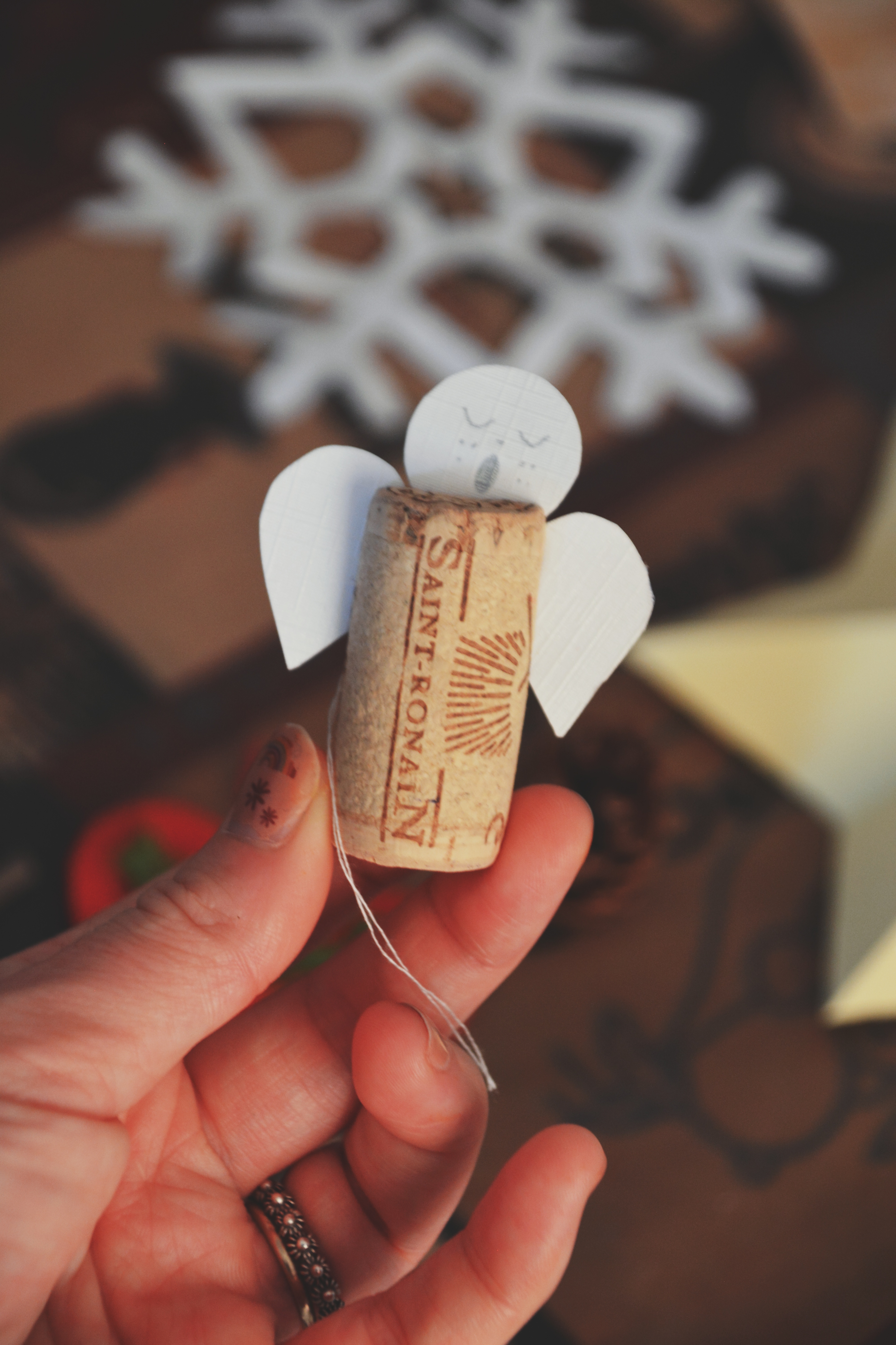 Wine cork angels