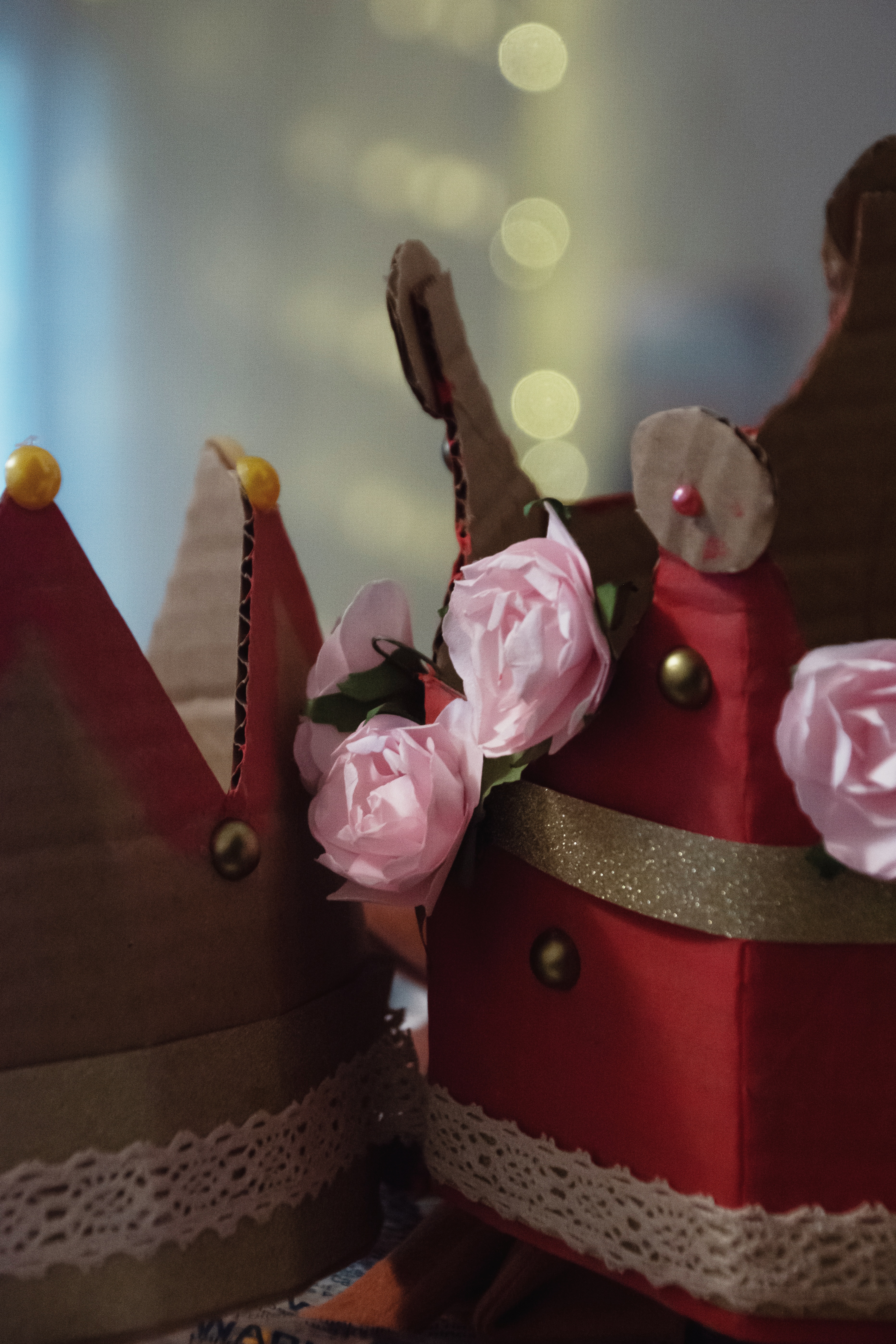 Handmade cardboard crowns