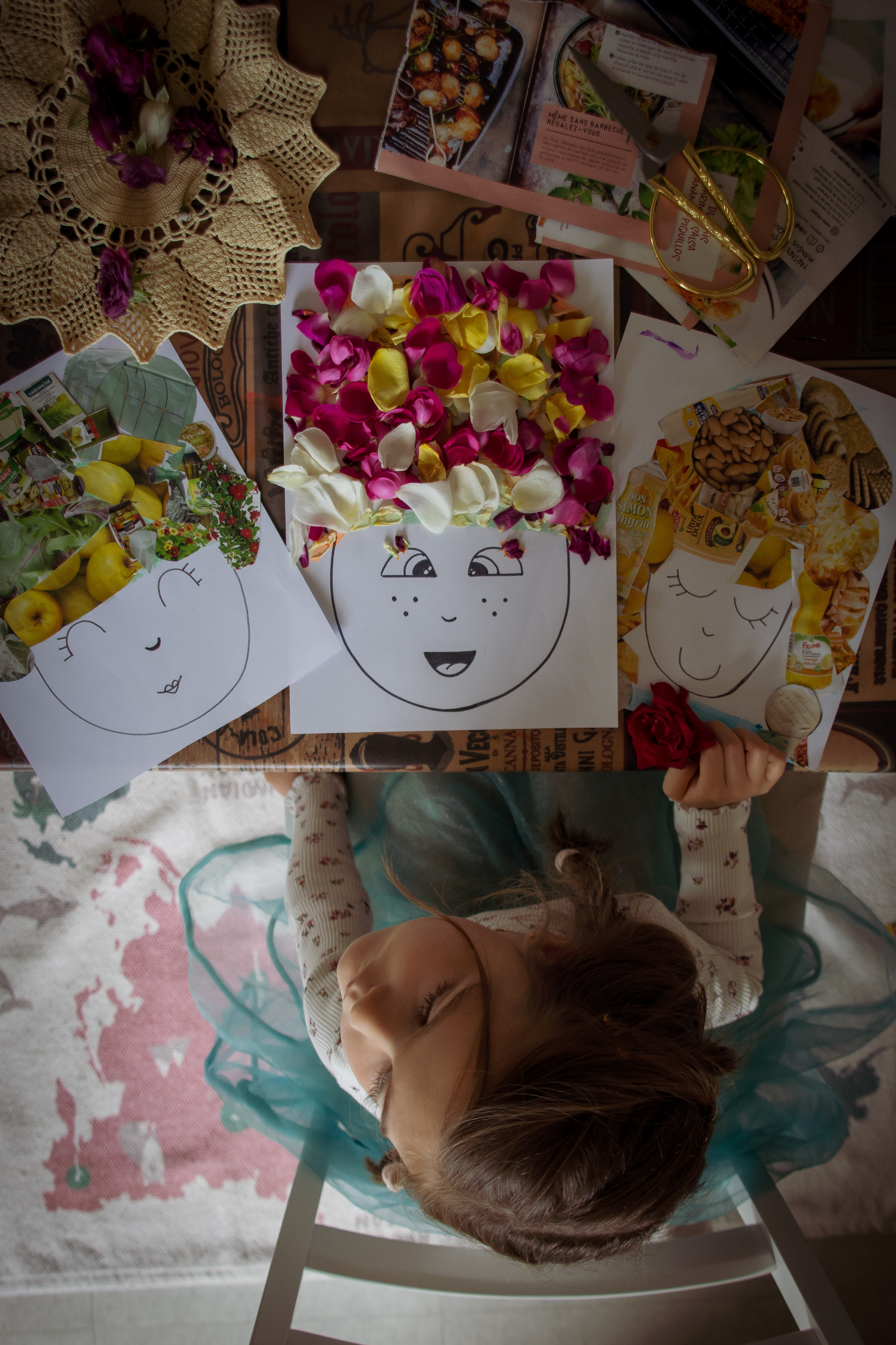 Flowers collage activity
