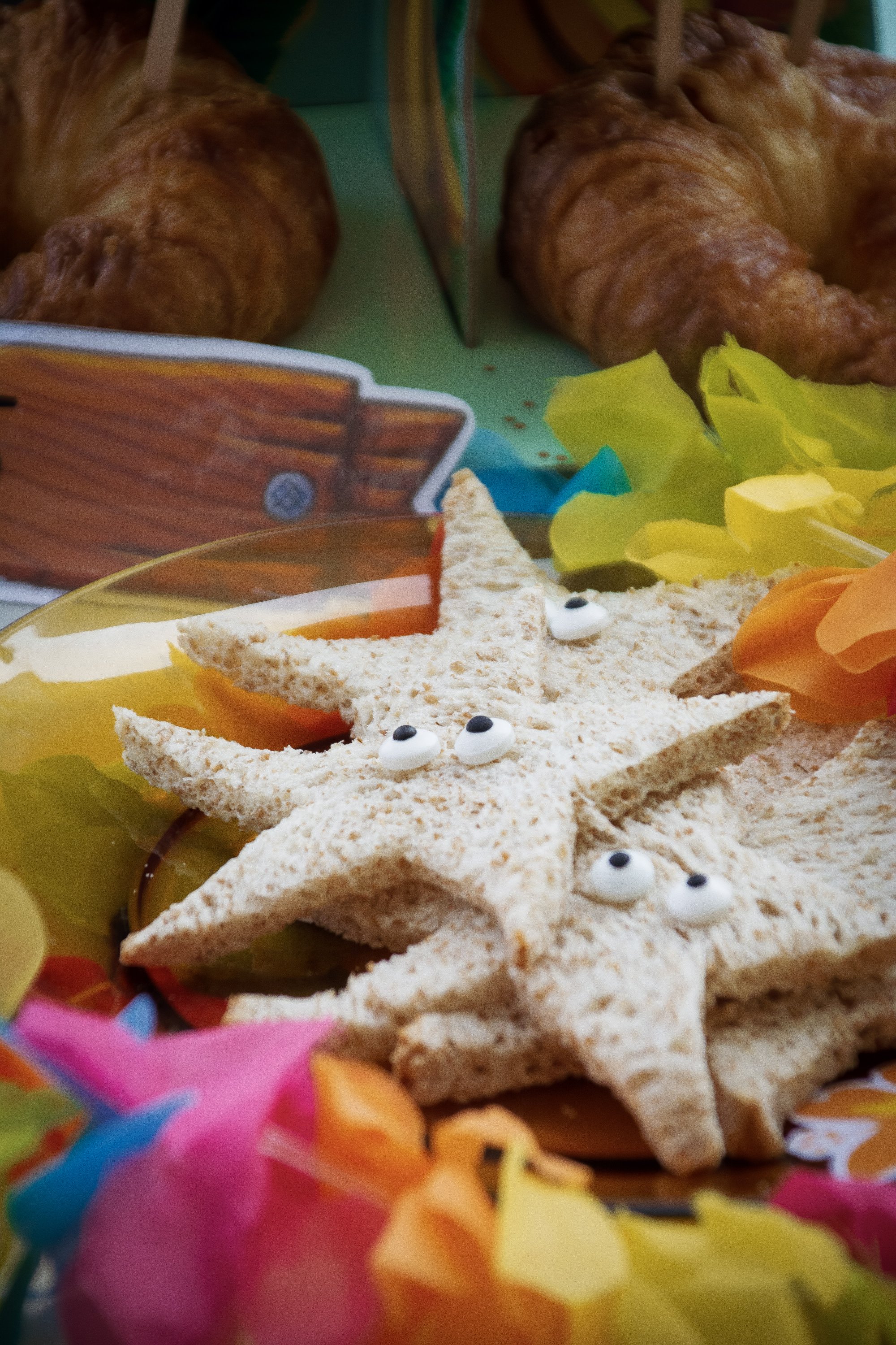 Fish star from bread