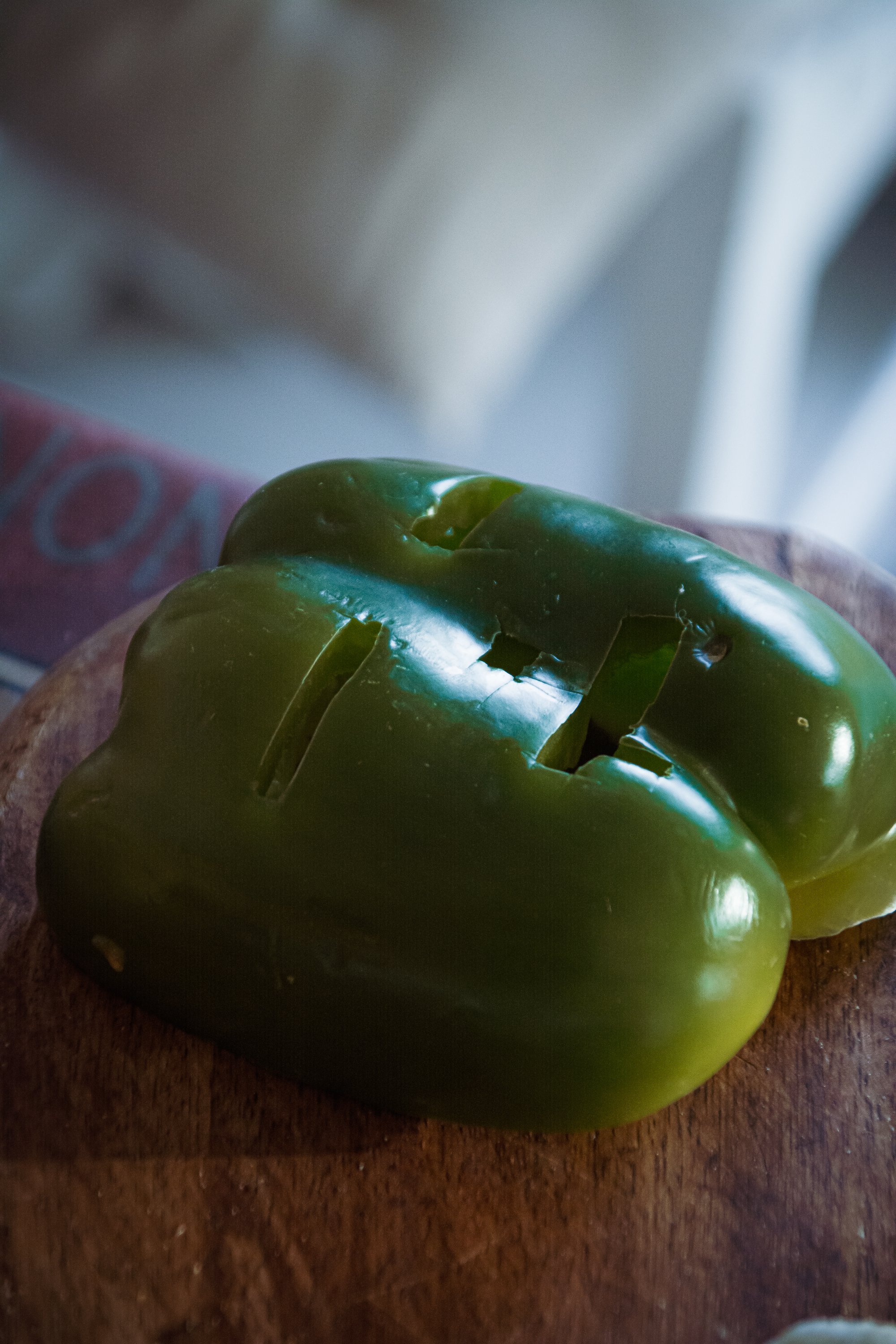 Pepper monsters for Halloween food