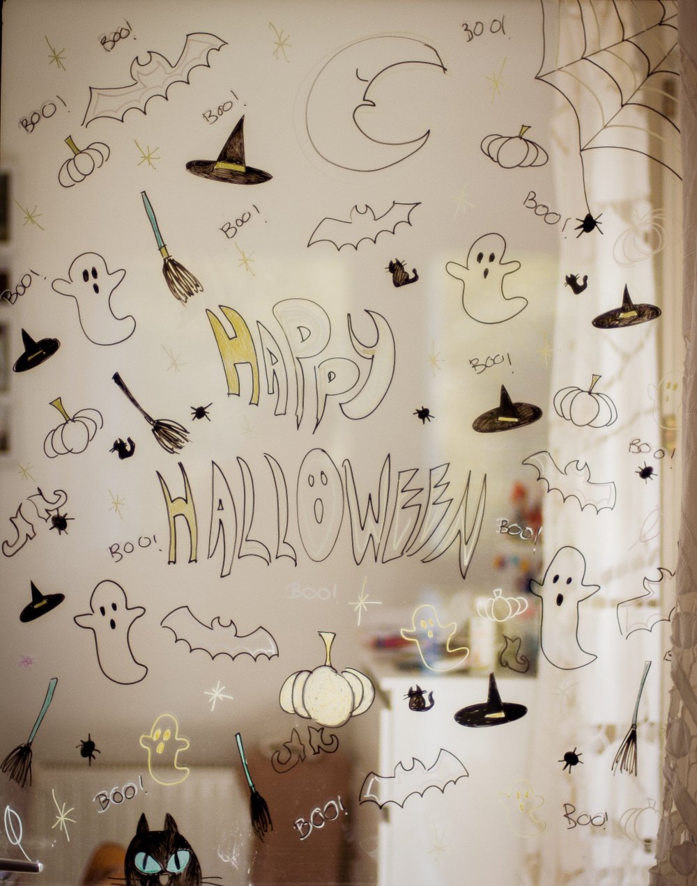 Window decorations with chalk markers