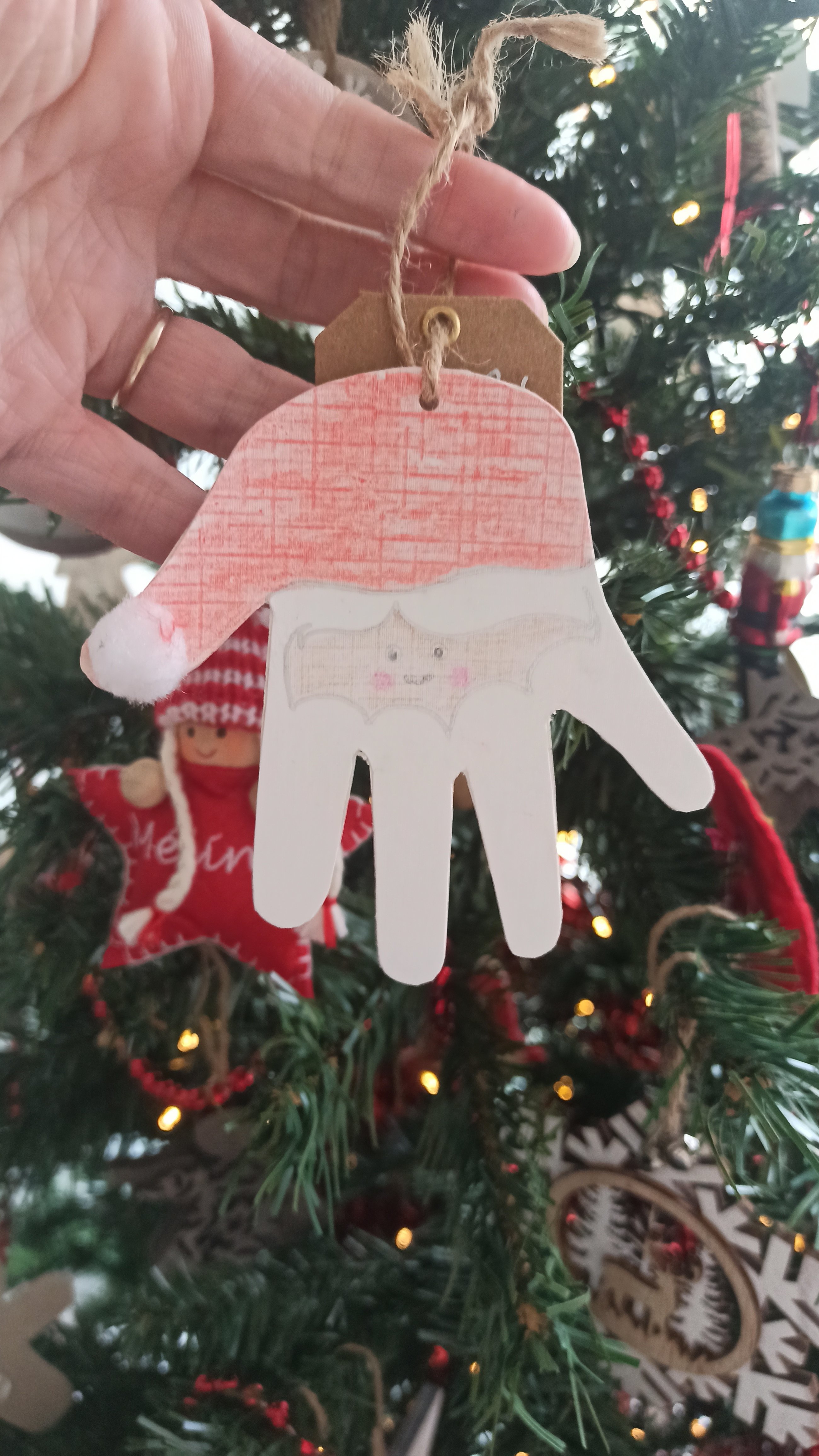 Hand print Christmas card