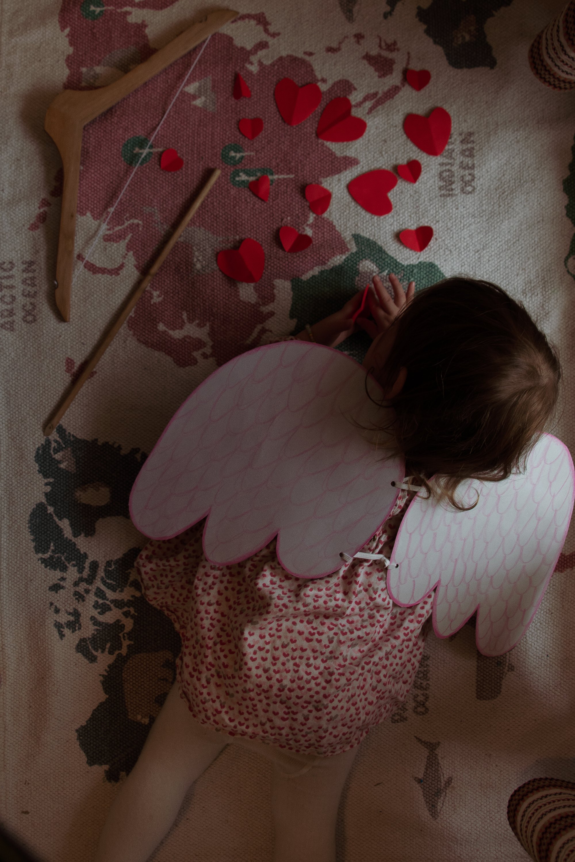 Upcycled cupid costume