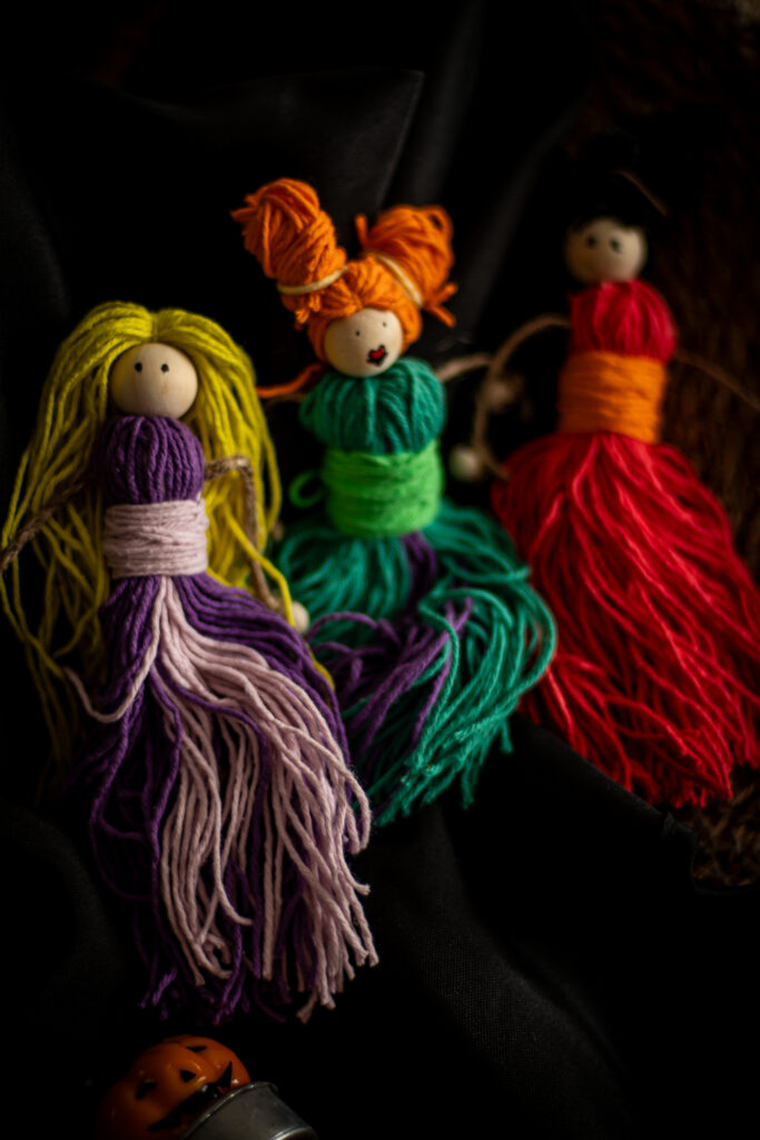 Hocus pocus handmade macrame dolls