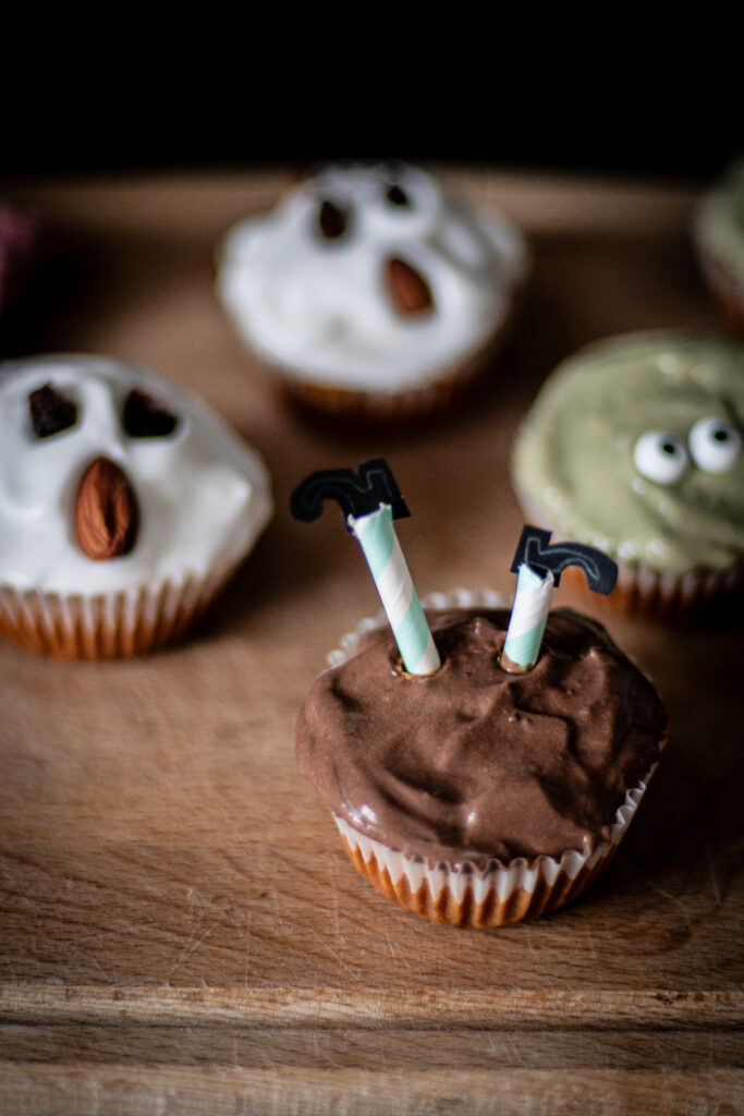 Sugar-free Halloween cupcakes