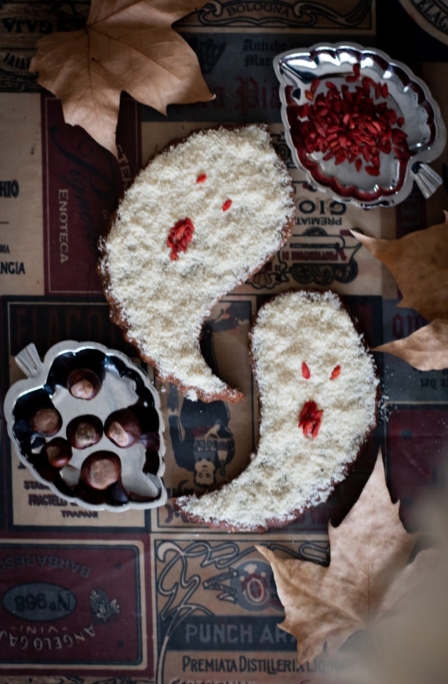 Ghost shaped brownies