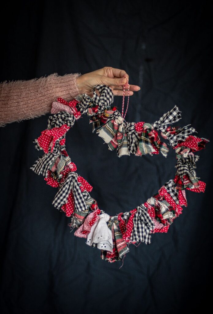 Heart shaped Christmas wreath