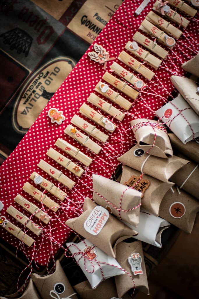 Recycled advent calendar