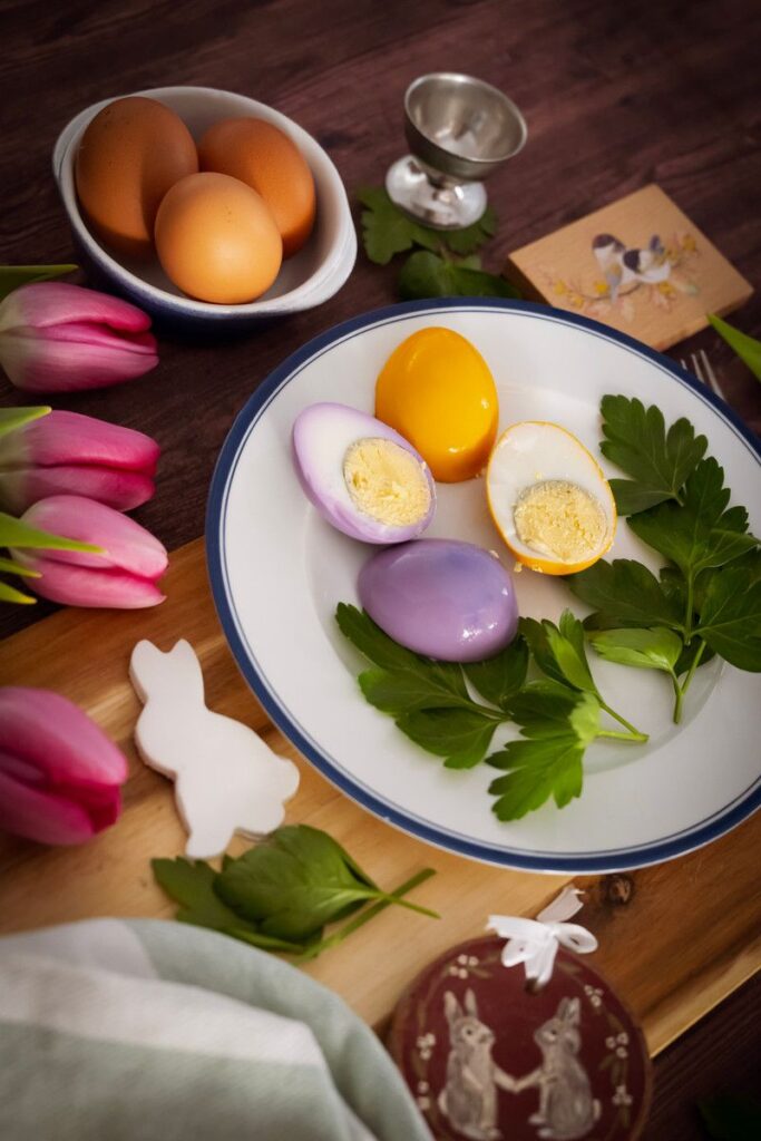 Dyed Hard boiled eggs 